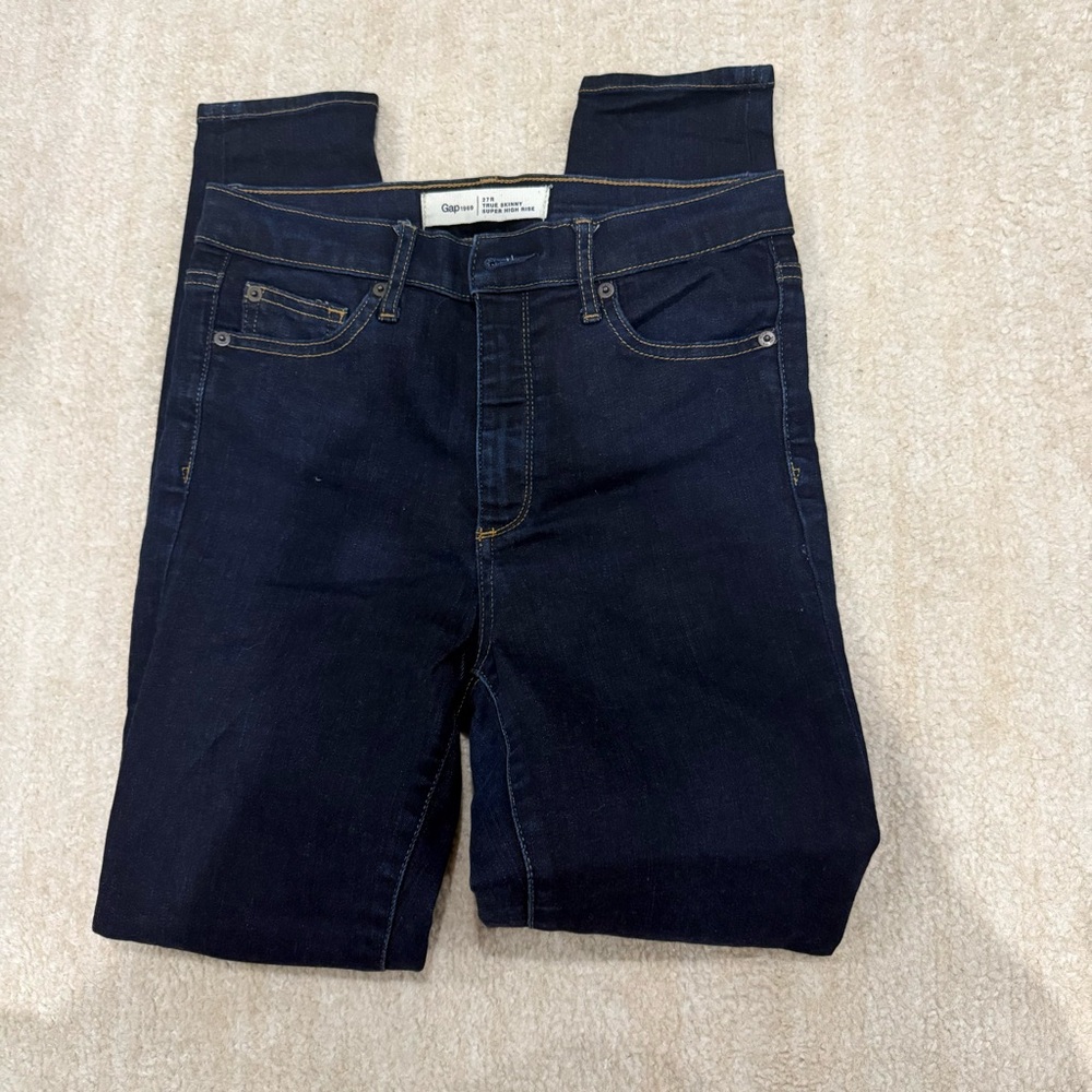 Gap Super True Skinny High‎ Rise Jeans Size 27